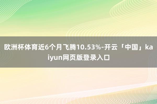 欧洲杯体育近6个月飞腾10.53%-开云「中国」kaiyun网页版登录入口