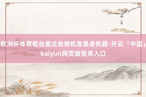 欧洲杯体育柜台里这些相机皆是老机器-开云「中国」kaiyun网页版登录入口